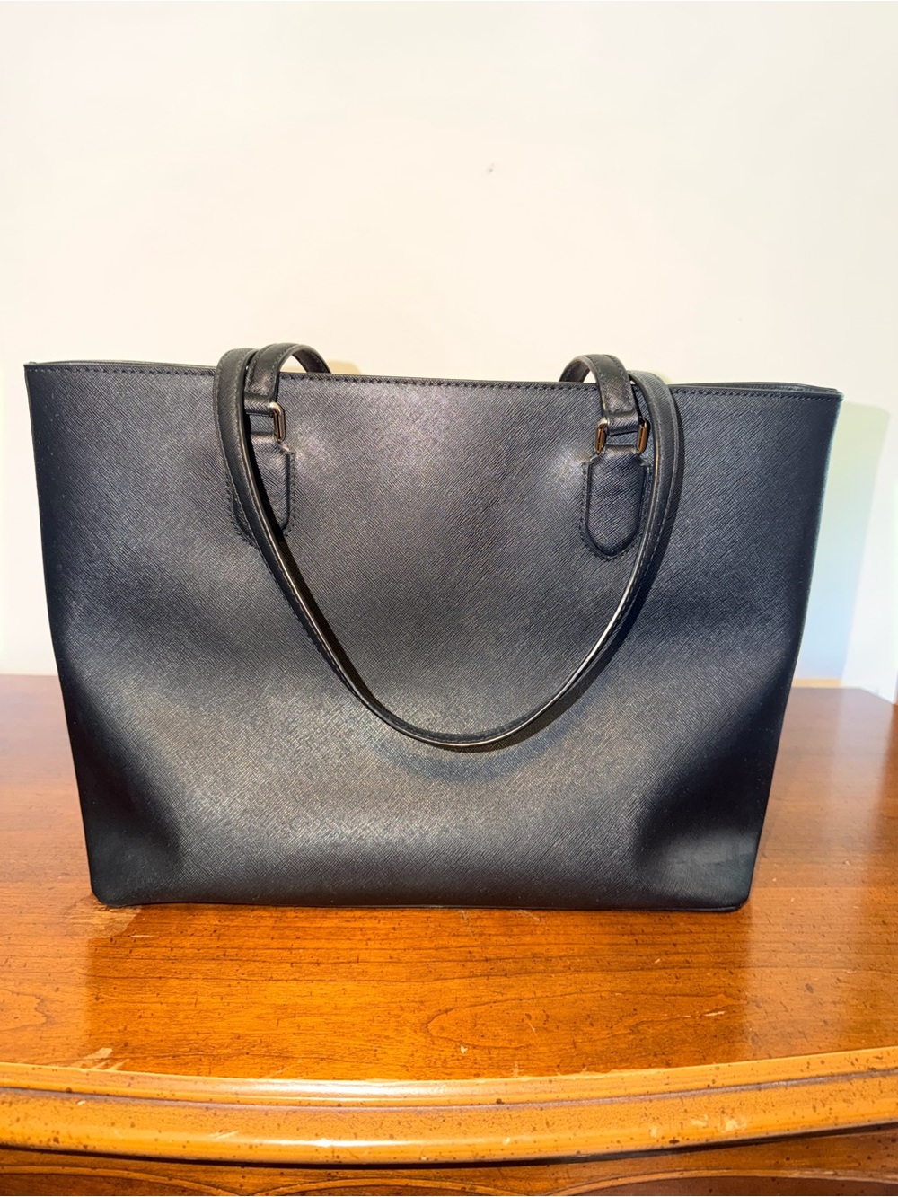 Kate Spade Black Structured Tote with Gold Accents - Picture 5 of 15